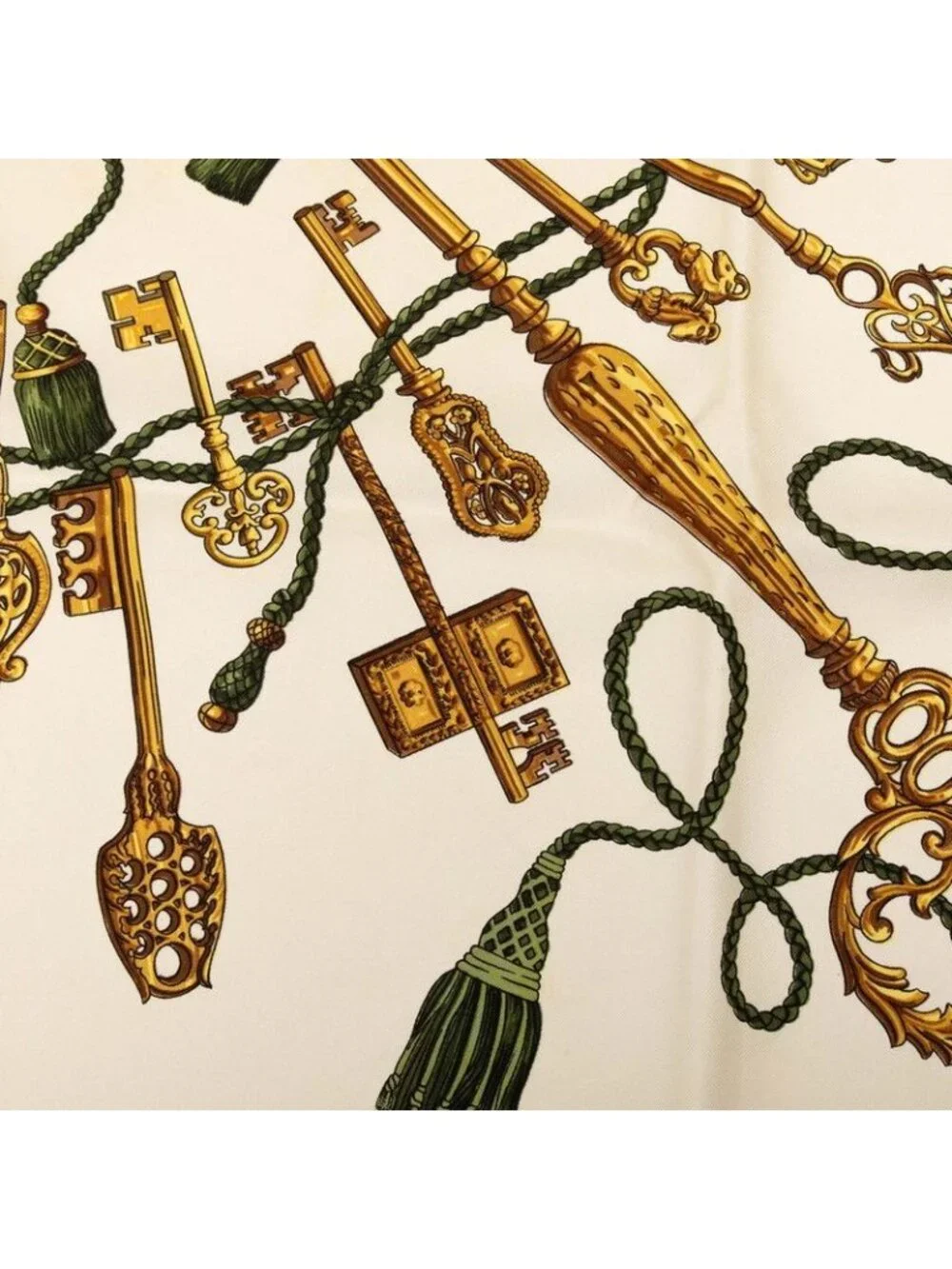 Hermes Carre 90 Les Cles The Keys Rare Key Pattern Scarf Large Wine